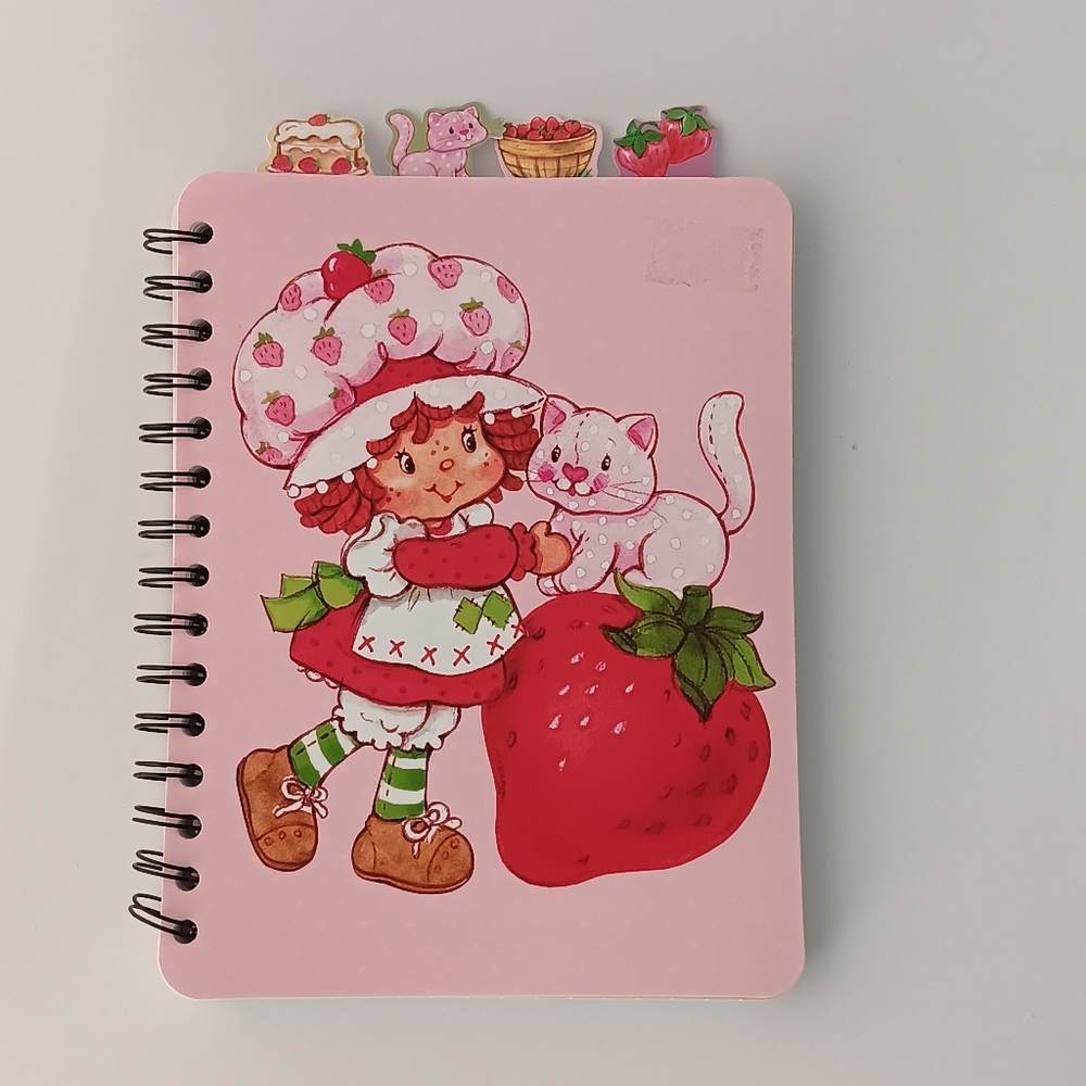 NEW Strawberry Shortcake Spiral Bound Notebook Bullet Journal Tabs 6" by 8"